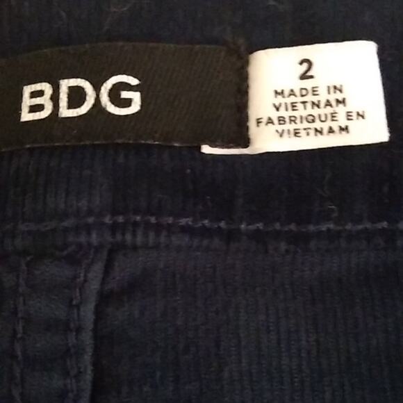 BDG Navy Needlecord Mini Skirt Size 2 - Picture 7 of 12